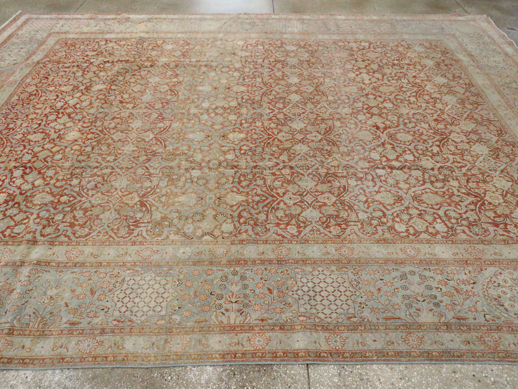 Antique Persian Kashan Carpet, No.24856 - Staging