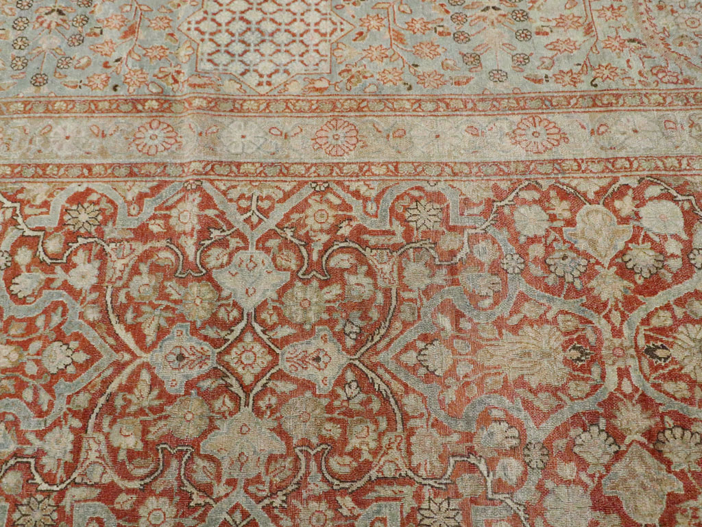 Antique Persian Kashan Carpet, No.24856 - Staging