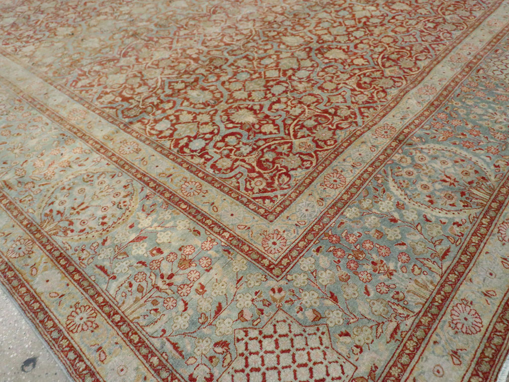 Antique Persian Kashan Carpet, No.24856 - Staging