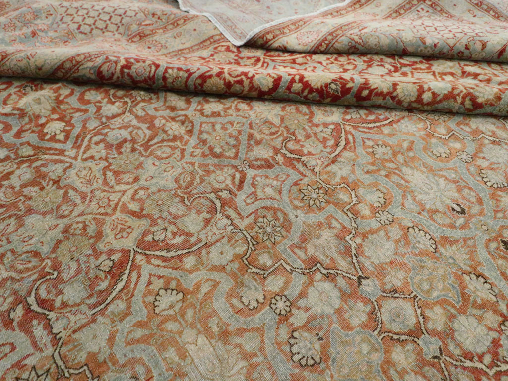 Antique Persian Kashan Carpet, No.24856 - Staging