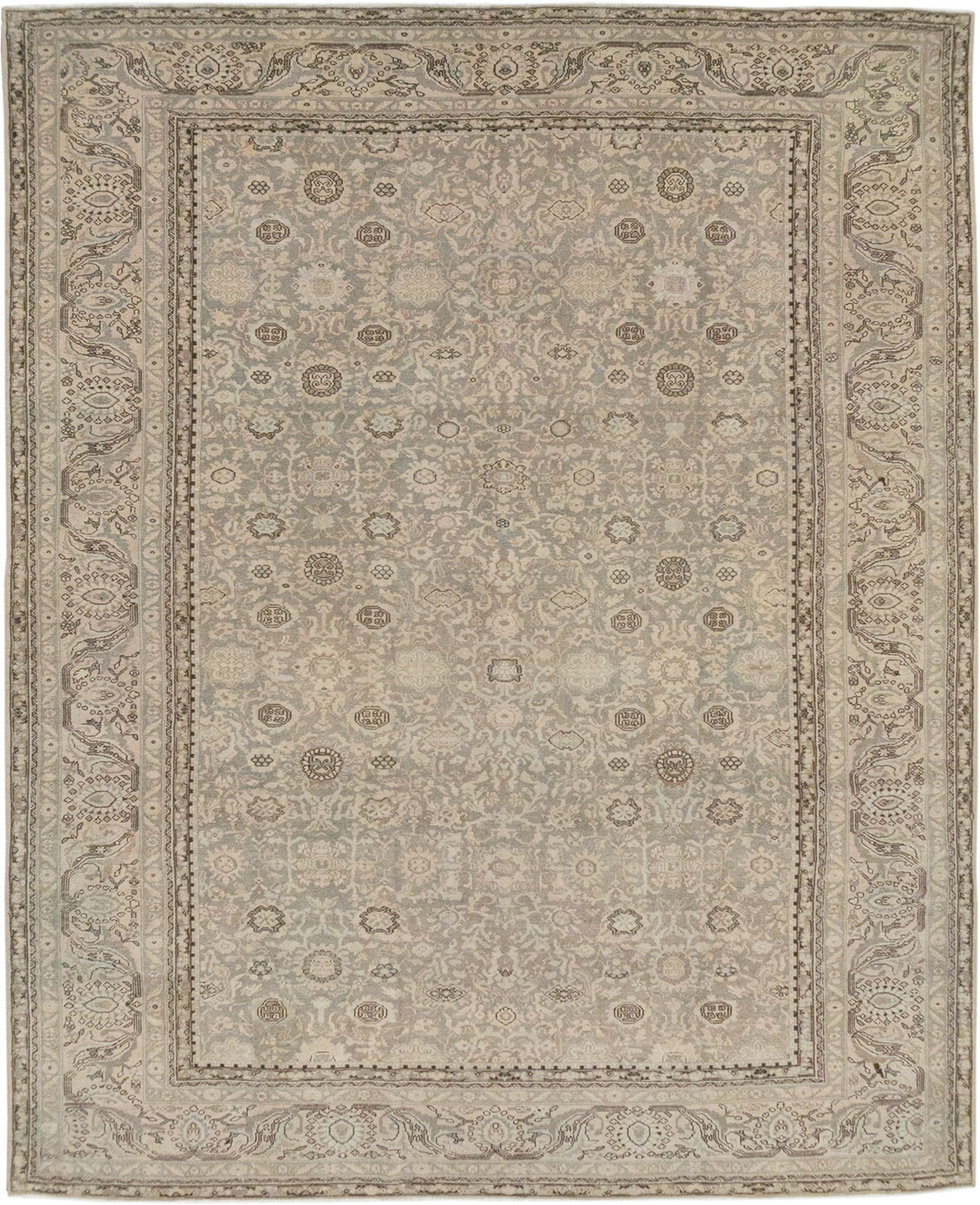 Vintage Persian Malayer Room Size Carpet, No.24871 - Staging