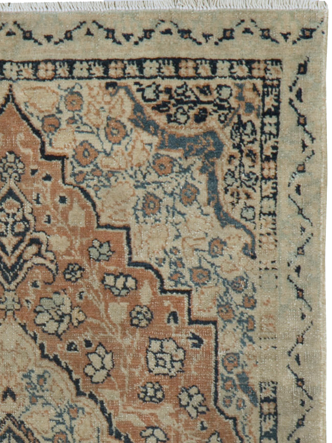 Antique Persian Tabriz Hagi Jalili Throw Rug, No.24874 - Staging