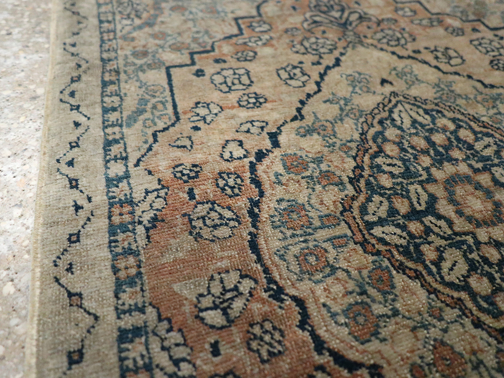 Antique Persian Tabriz Hagi Jalili Throw Rug, No.24874 - Staging