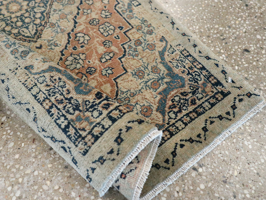 Antique Persian Tabriz Hagi Jalili Throw Rug, No.24874 - Staging