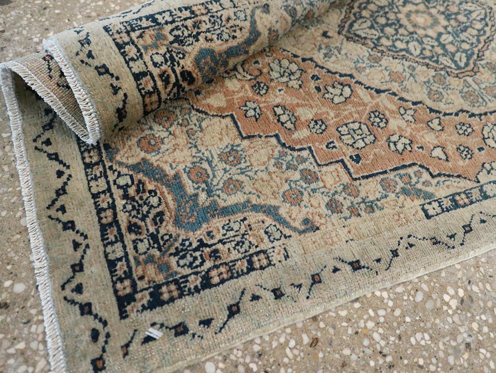 Antique Persian Tabriz Hagi Jalili Throw Rug, No.24874 - Staging