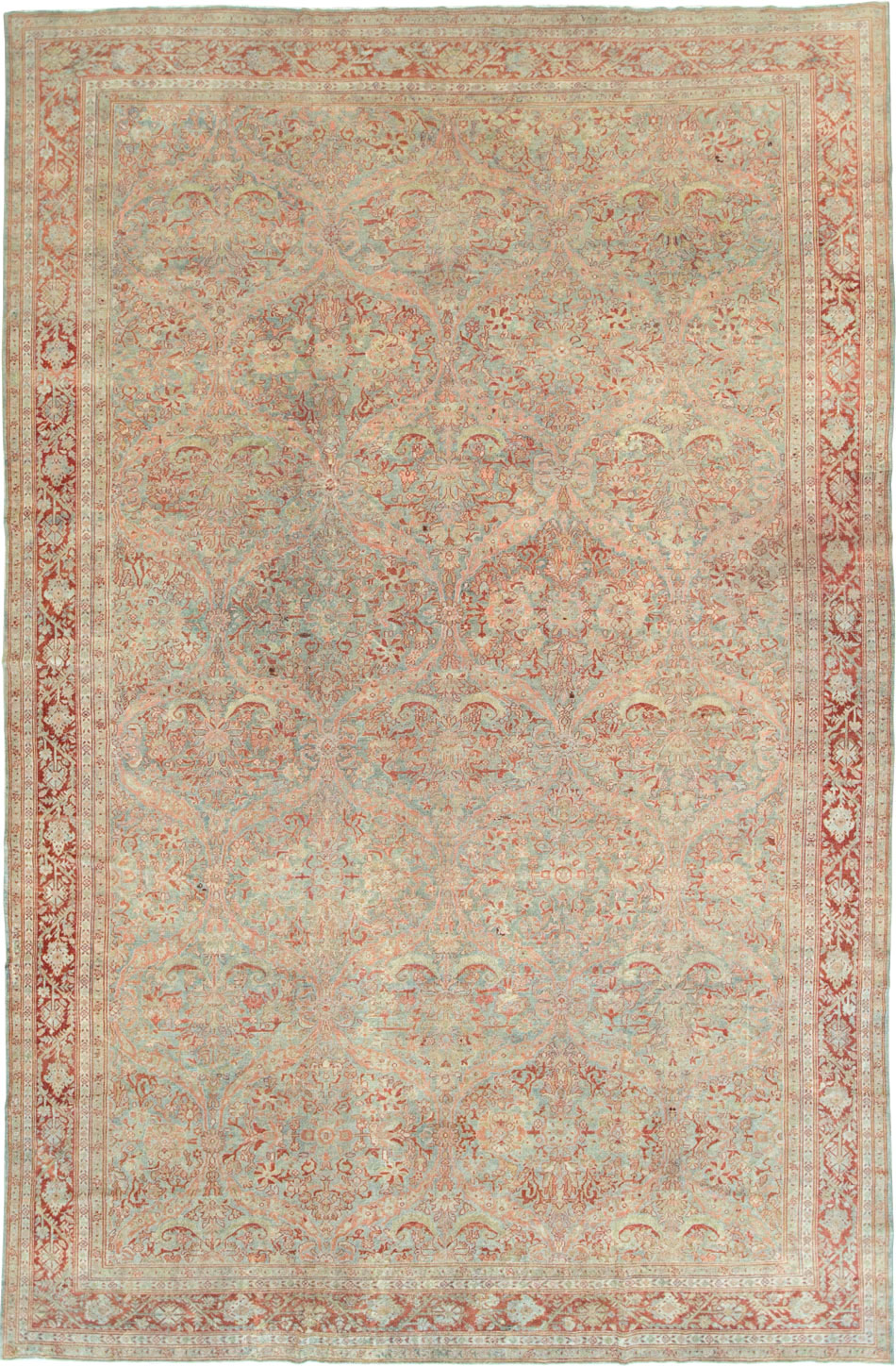Antique Persian Mahal Large Carpet, No.24875 - Staging