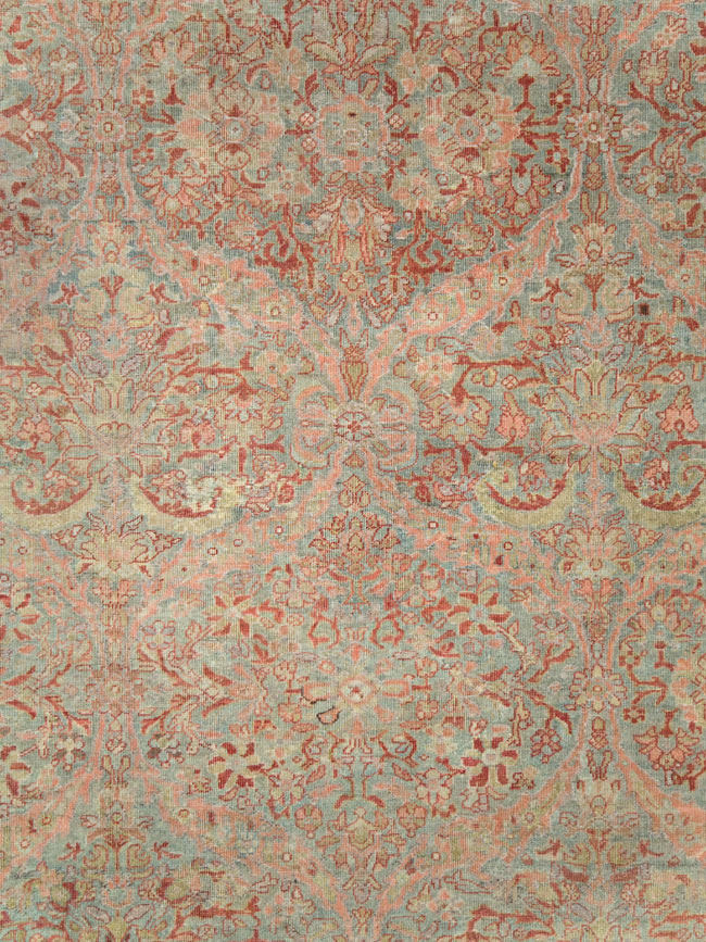 Antique Persian Mahal Large Carpet, No.24875 - Staging