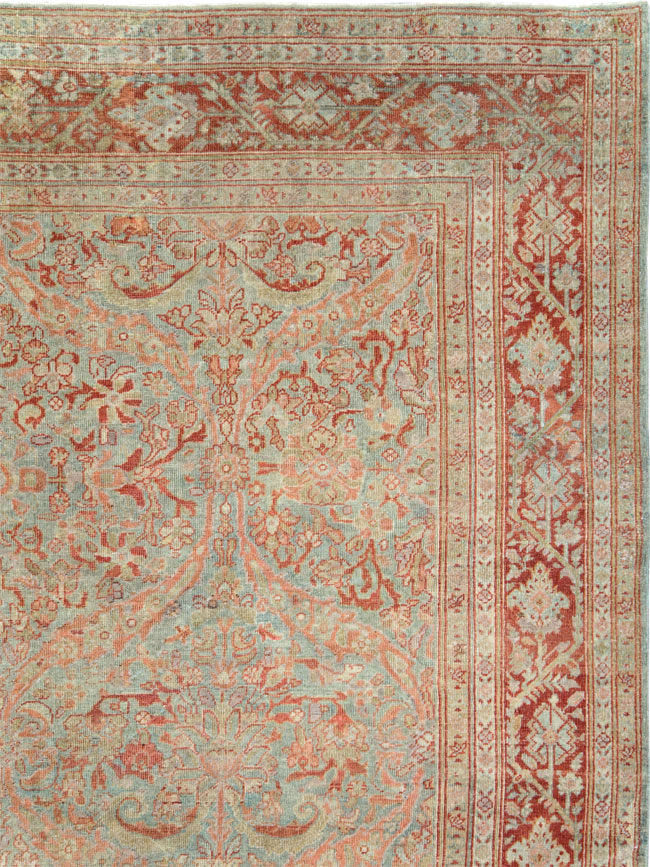 Antique Persian Mahal Large Carpet, No.24875 - Staging