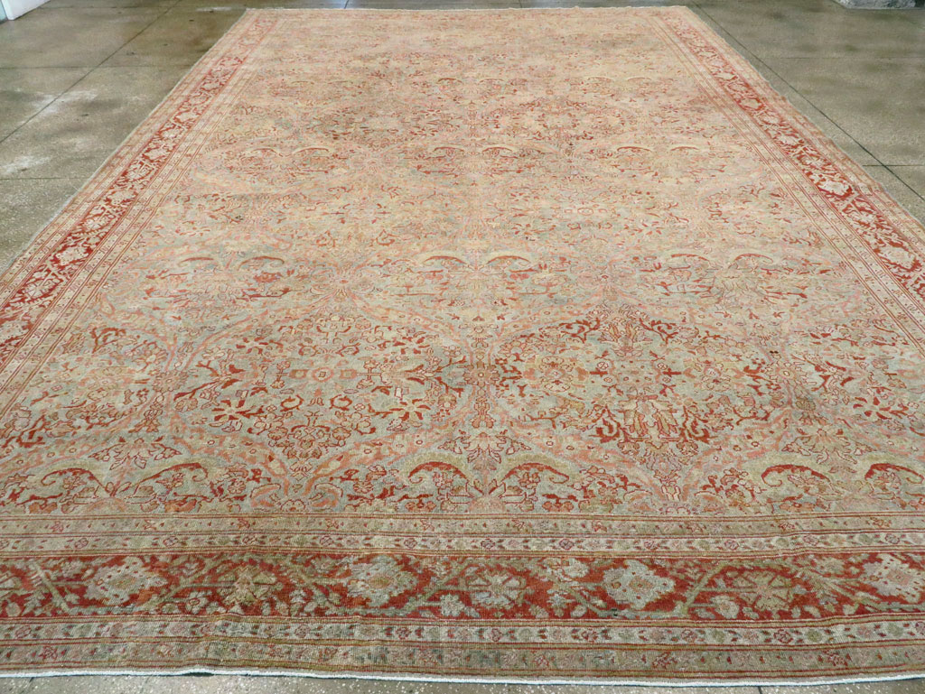 Antique Persian Mahal Large Carpet, No.24875 - Staging