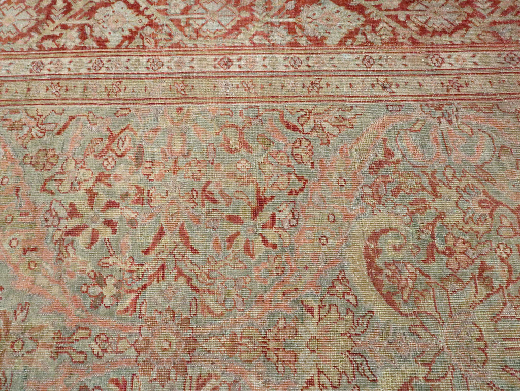 Antique Persian Mahal Large Carpet, No.24875 - Staging
