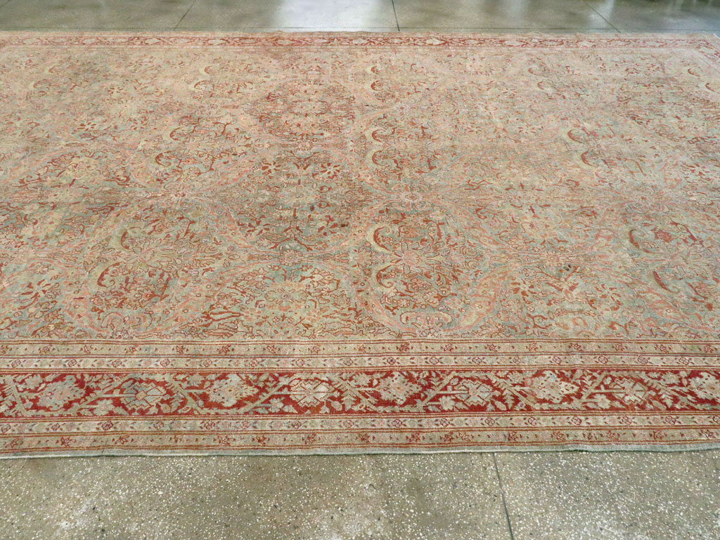 Antique Persian Mahal Large Carpet, No.24875 - Staging