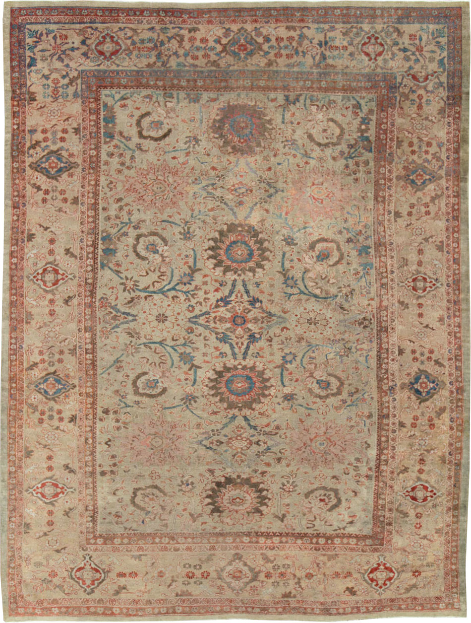 Antique Persian Sultanabad Carpet, No.24878 - Staging