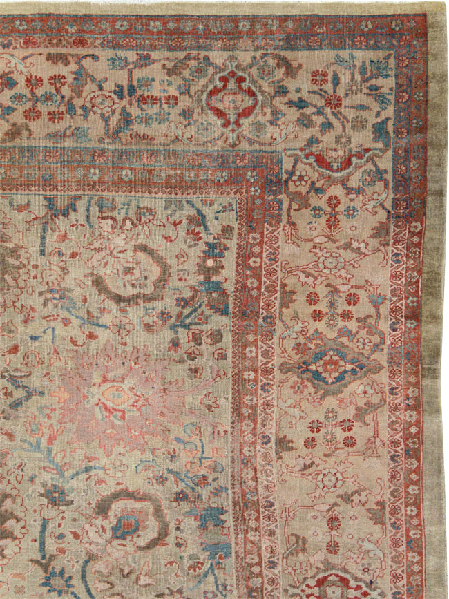 Antique Persian Sultanabad Carpet, No.24878 - Staging