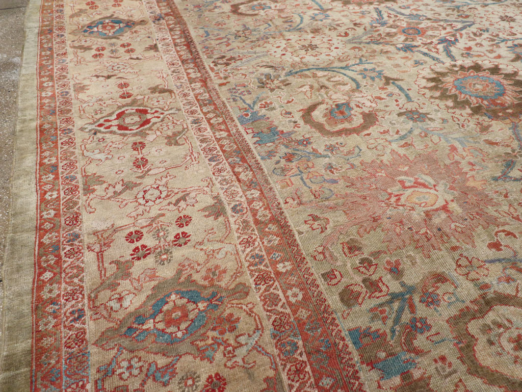 Antique Persian Sultanabad Carpet, No.24878 - Staging