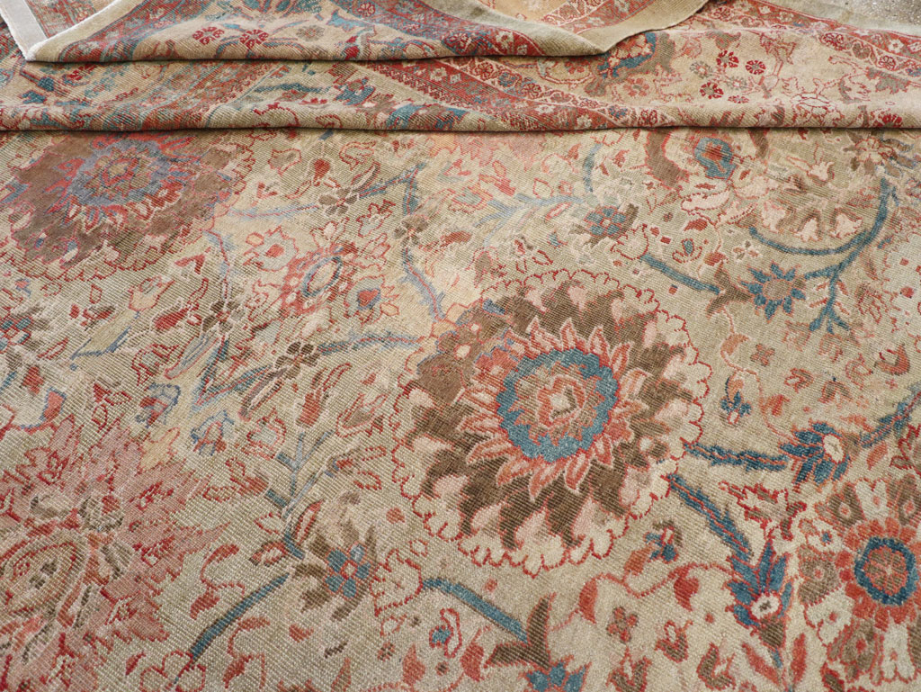 Antique Persian Sultanabad Carpet, No.24878 - Staging