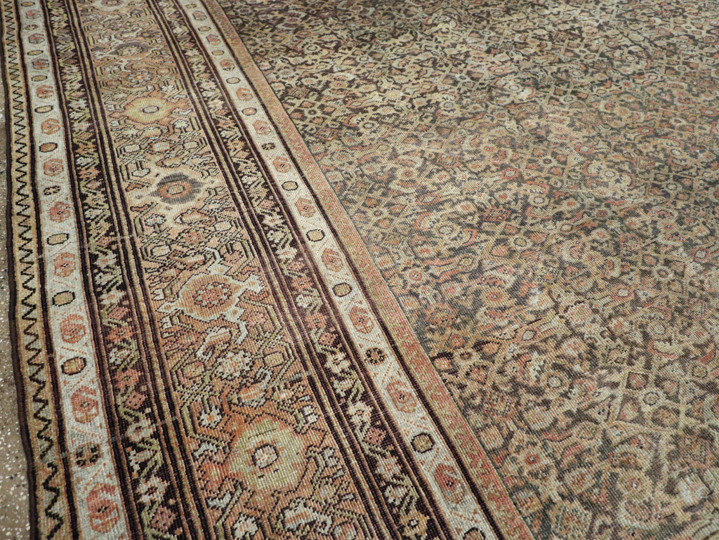 Antique Persian Mahal Carpet, No.24881 - Staging