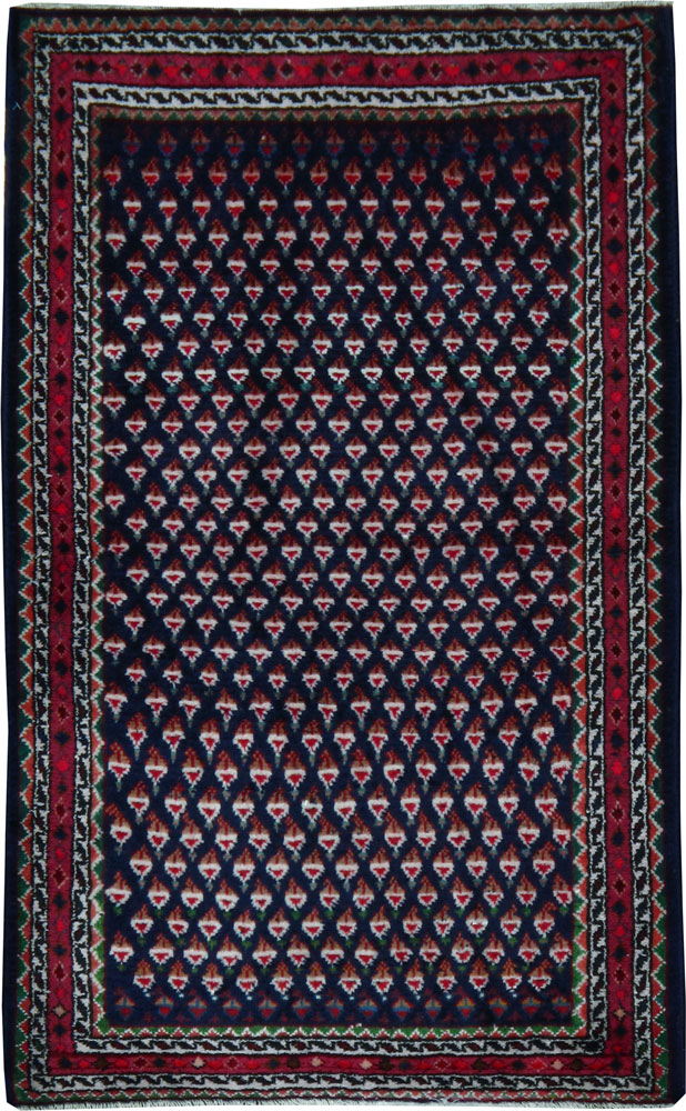 Vintage Persian Hamadan Rug, No.24888 - Staging
