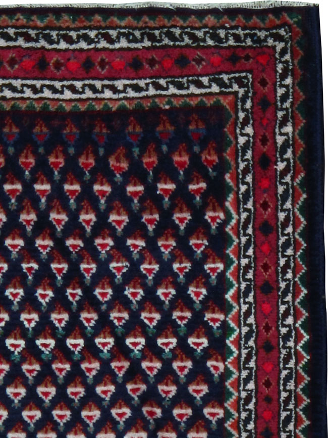 Vintage Persian Hamadan Rug, No.24888 - Staging