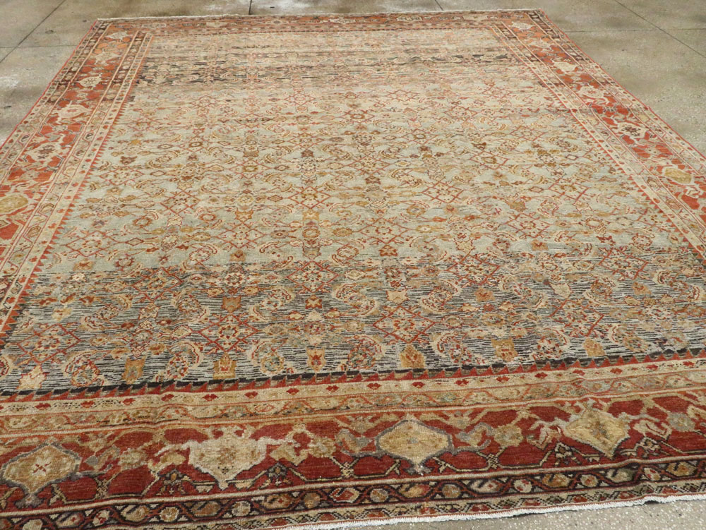 Antique Persian Malayer Carpet, No.24890 - Staging