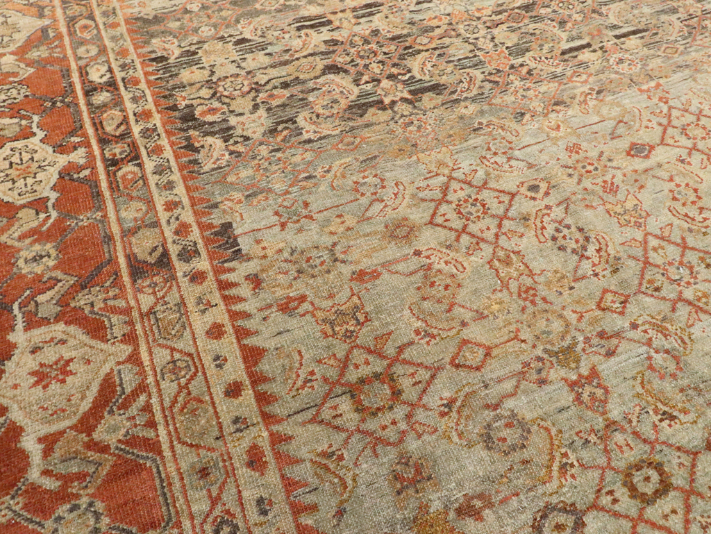 Antique Persian Malayer Carpet, No.24890 - Staging