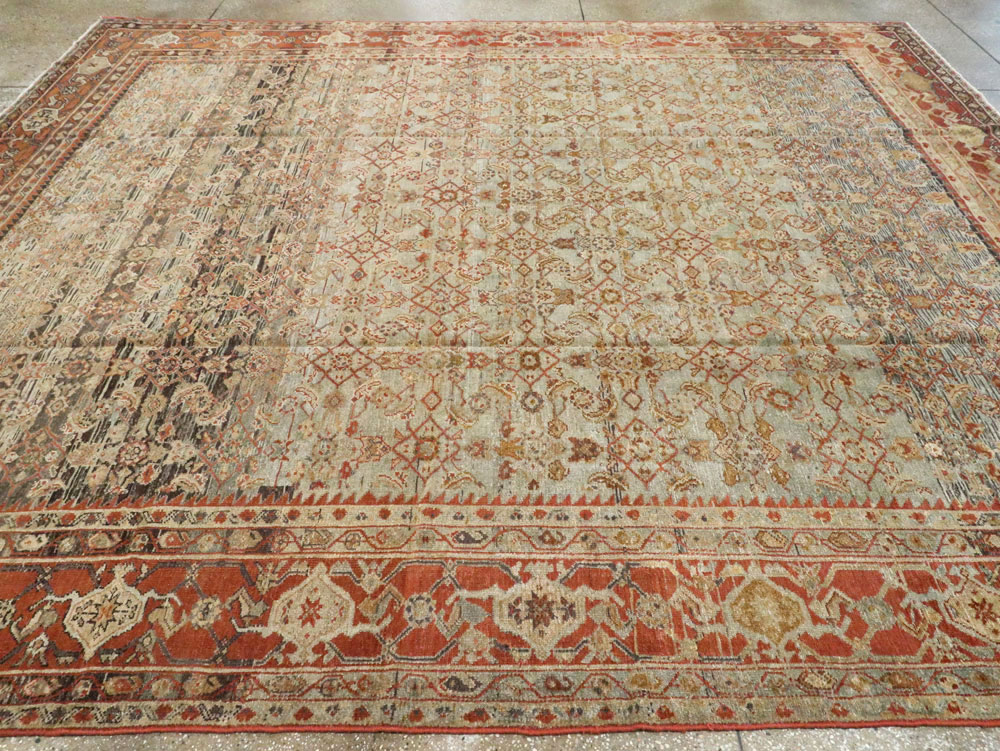 Antique Persian Malayer Carpet, No.24890 - Staging