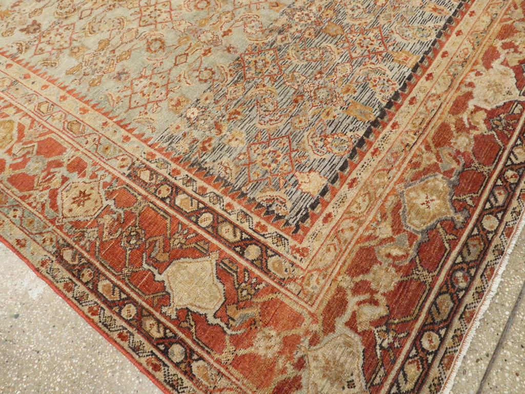 Antique Persian Malayer Carpet, No.24890 - Staging