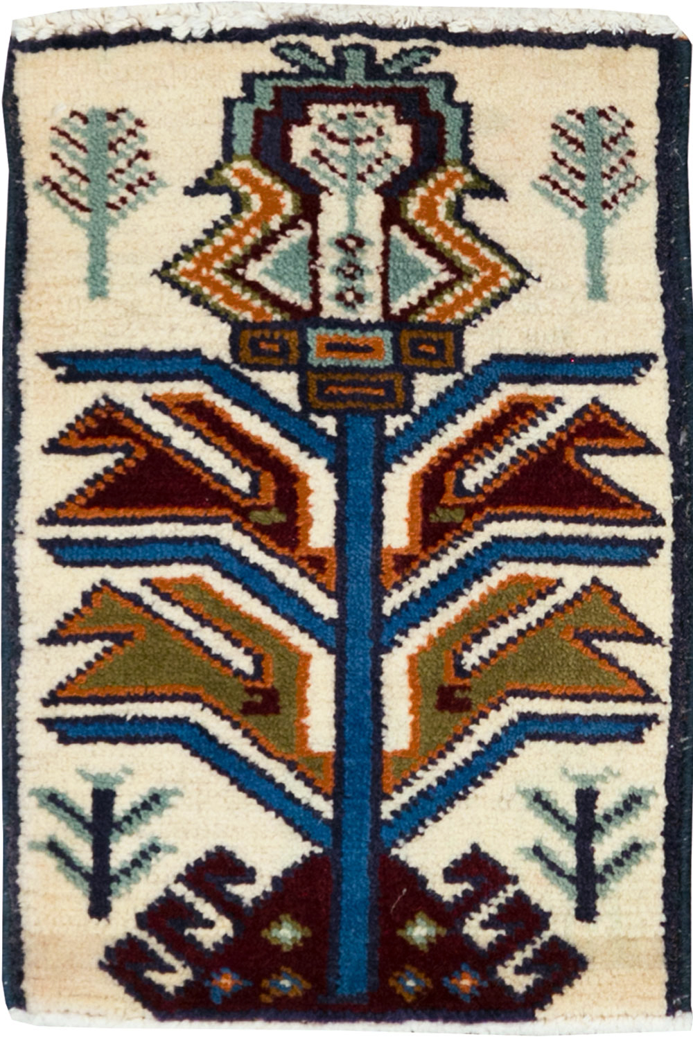 Vintage Persian Baluch Pictorial Rug (Pair: 1 of 2), No.24895 - Staging