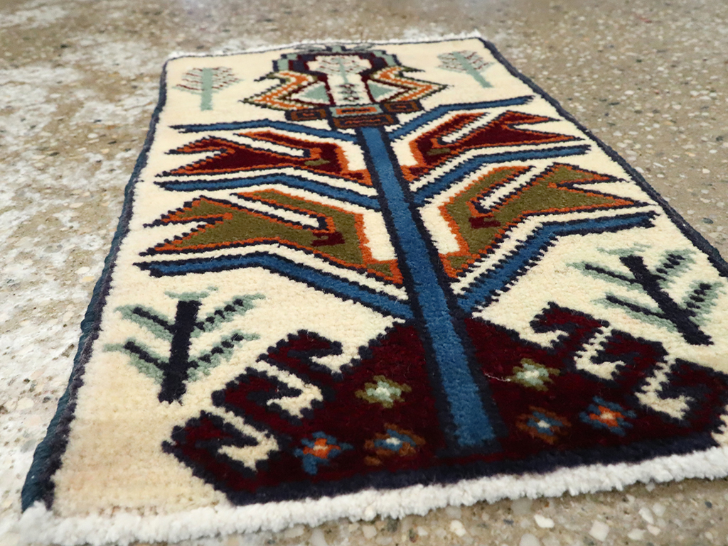 Vintage Persian Baluch Pictorial Rug (Pair: 1 of 2), No.24895 - Staging