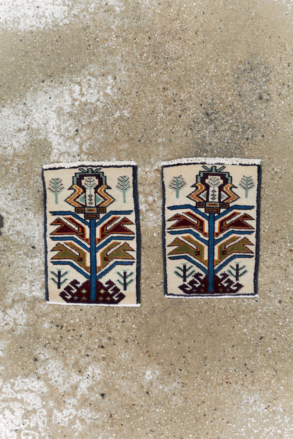 Vintage Persian Baluch Pictorial Rug (Pair: 1 of 2), No.24895 - Staging