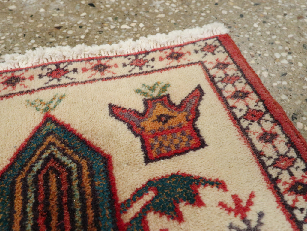 Vintage Persian Pictorial Baluch Rug (Pair: 1 of 2), No.24899 - Staging