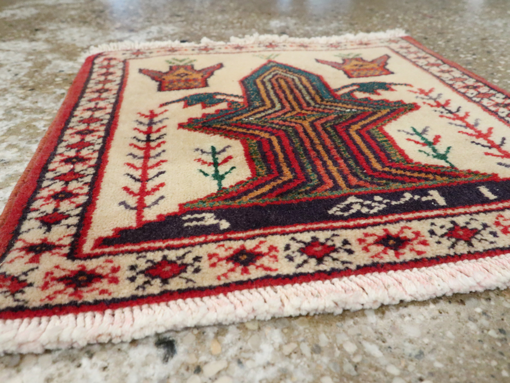Vintage Persian Pictorial Baluch Rug (Pair: 1 of 2), No.24899 - Staging
