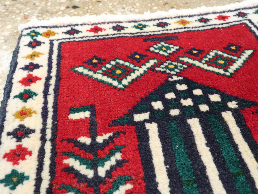 Vintage Persian Pictorial Baluch Rug (Pair: 1 of 2), No.24905 - Staging