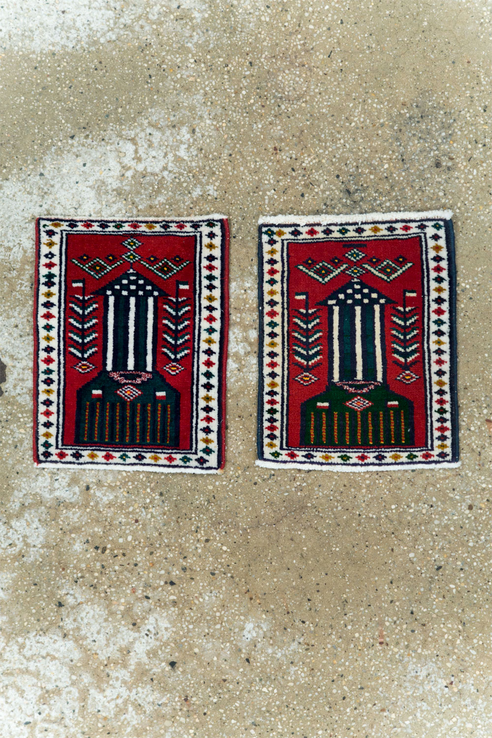 Vintage Persian Pictorial Baluch Rug (Pair: 1 of 2), No.24905 - Staging