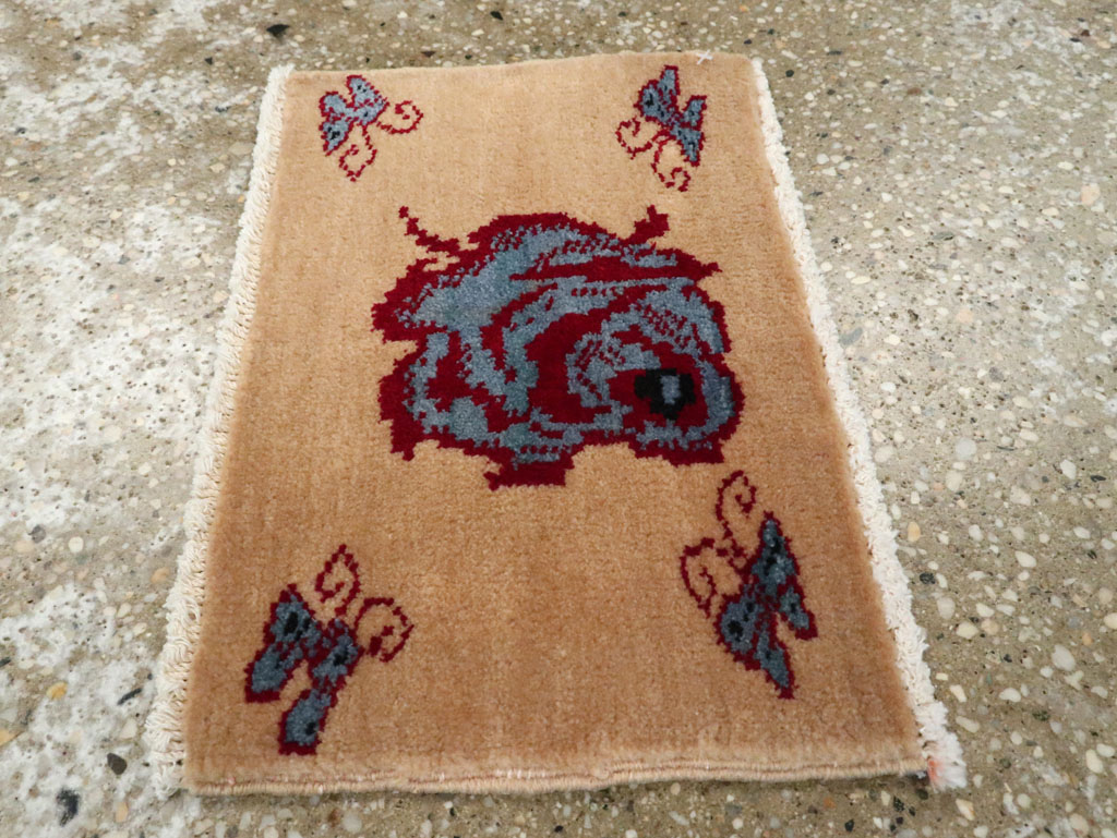 Vintage Persian Pictorial Baluch Rug (Pair: 1 of 2), No.24907 - Staging