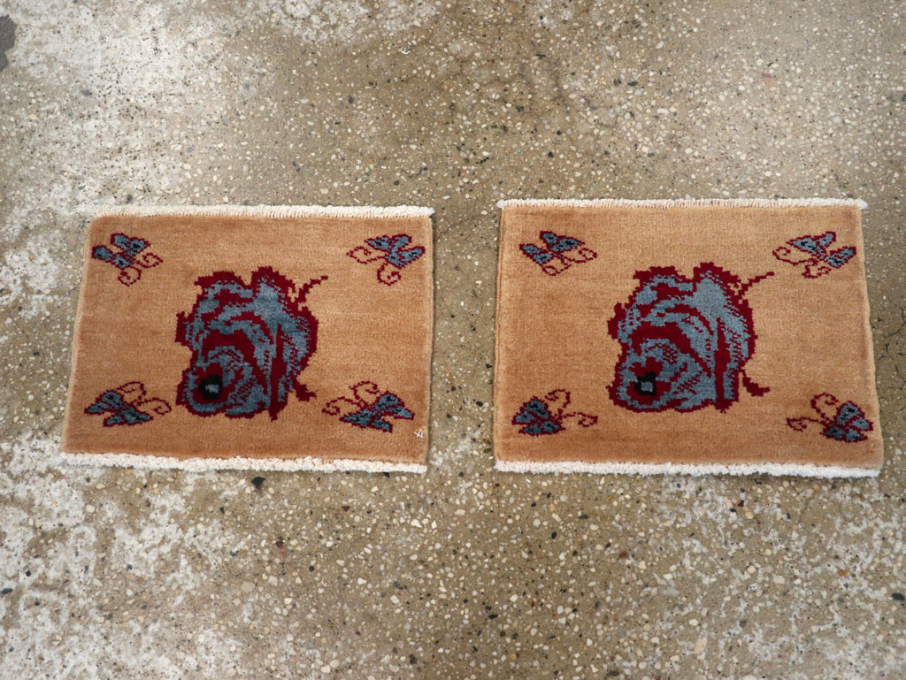 Vintage Persian Pictorial Baluch Rug (Pair: 1 of 2), No.24907 - Staging
