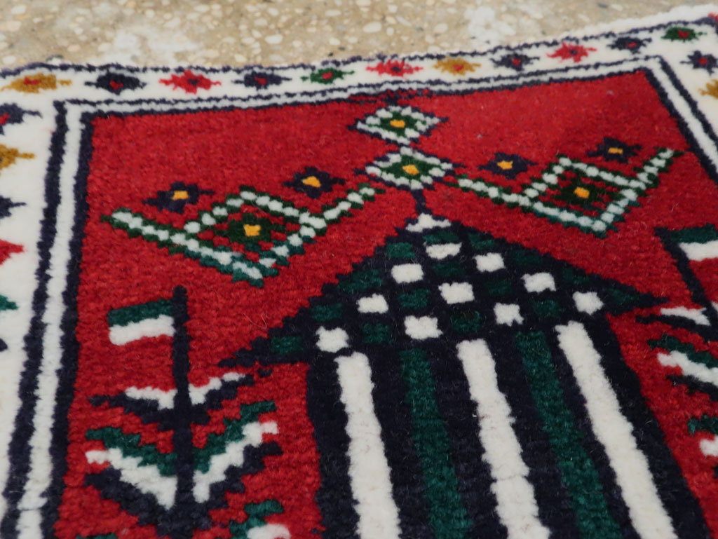 Vintage Persian Pictorial Baluch Rug (Pair: 2 of 2), No.24908 - Staging