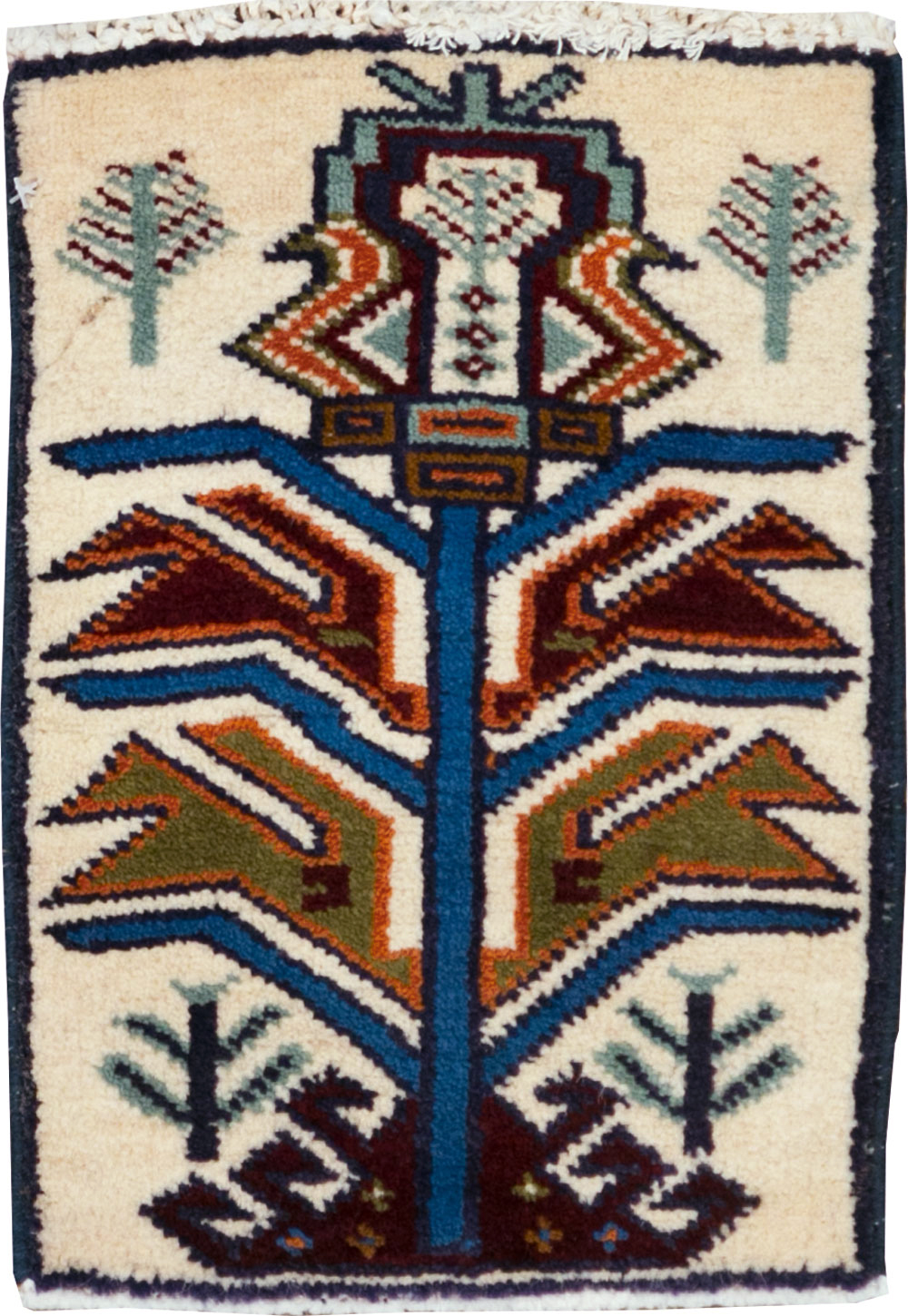 Vintage Persian Baluch Pictorial Rug (Pair: 2 of 2), No.24913 - Staging