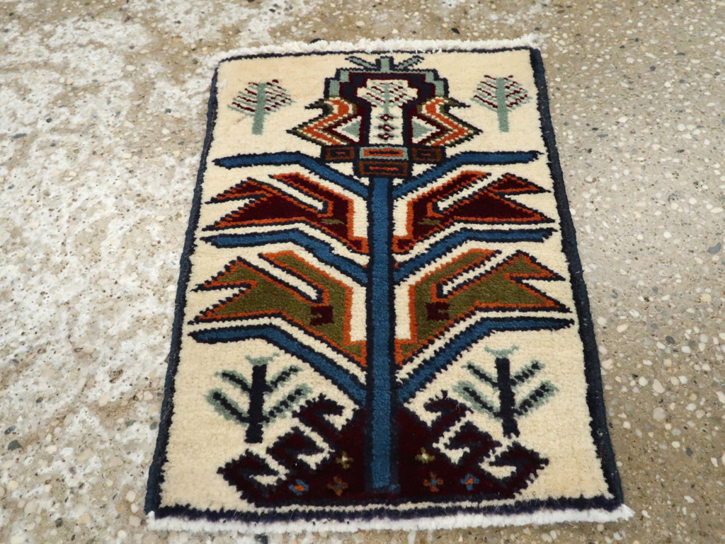 Vintage Persian Baluch Pictorial Rug (Pair: 2 of 2), No.24913 - Staging