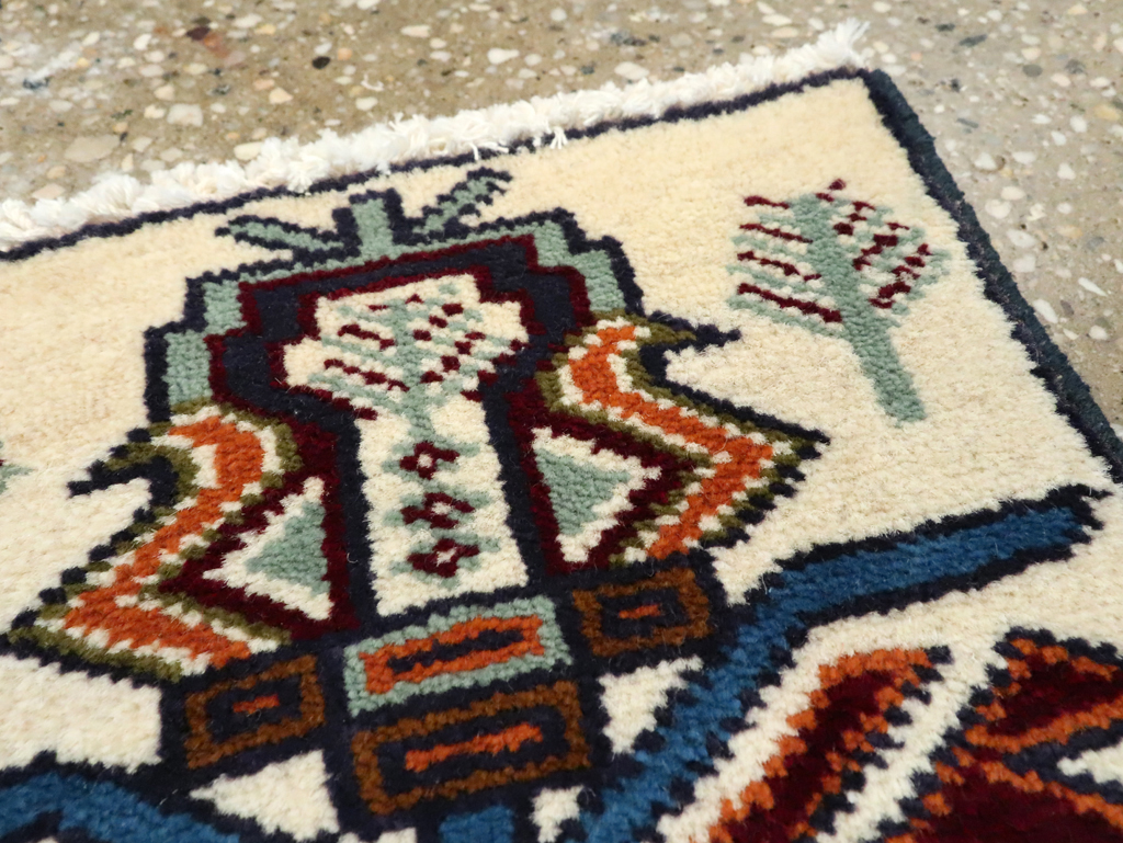 Vintage Persian Baluch Pictorial Rug (Pair: 2 of 2), No.24913 - Staging