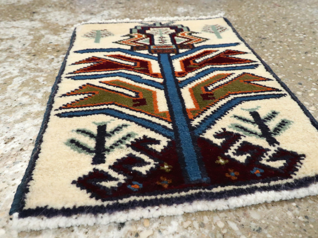 Vintage Persian Baluch Pictorial Rug (Pair: 2 of 2), No.24913 - Staging