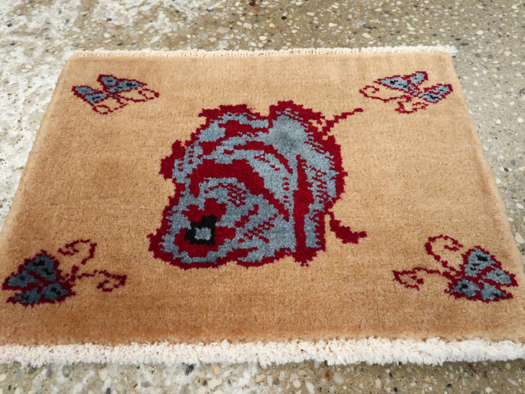 Vintage Persian Pictorial Baluch Rug (Pair: 2 of 2), No.24915 - Staging