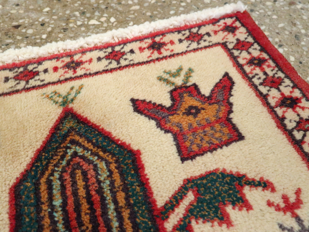 Vintage Persian Pictorial Baluch Rug (Pair: 2 of 2), No.24917 - Staging