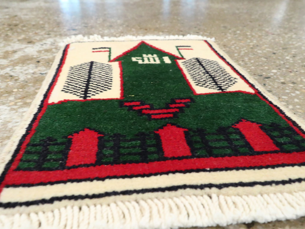 Vintage Persian Baluch Pictorial Rug, No.24922 - Staging