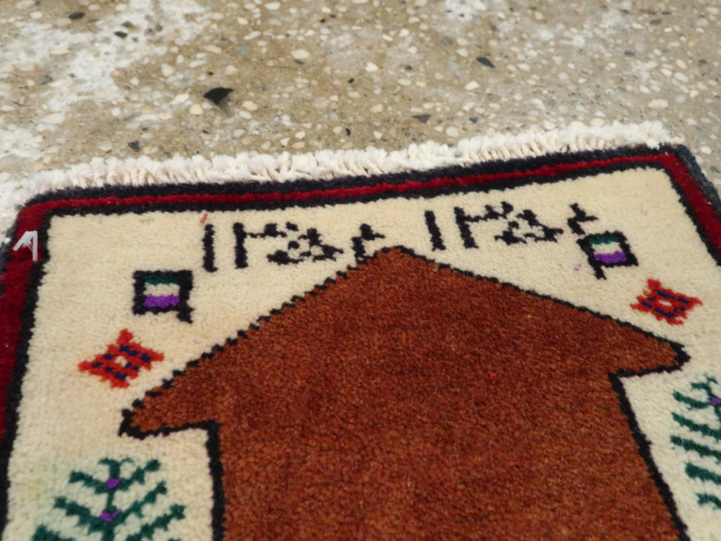 Vintage Persian Pictorial Baluch Rug (Pair: 2 of 2), No.24936 - Staging