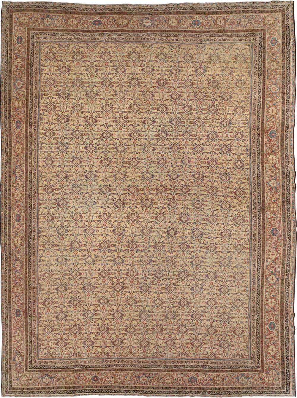 Antique Persian Mahal Oversize Carpet, No.24942 - Staging