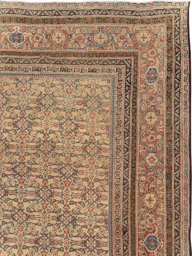 Antique Persian Mahal Oversize Carpet, No.24942 - Staging