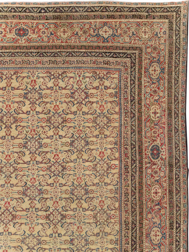 Antique Persian Mahal Oversize Carpet, No.24942 - Staging