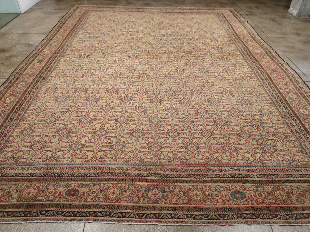Antique Persian Mahal Oversize Carpet, No.24942 - Staging