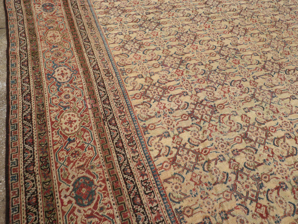 Antique Persian Mahal Oversize Carpet, No.24942 - Staging