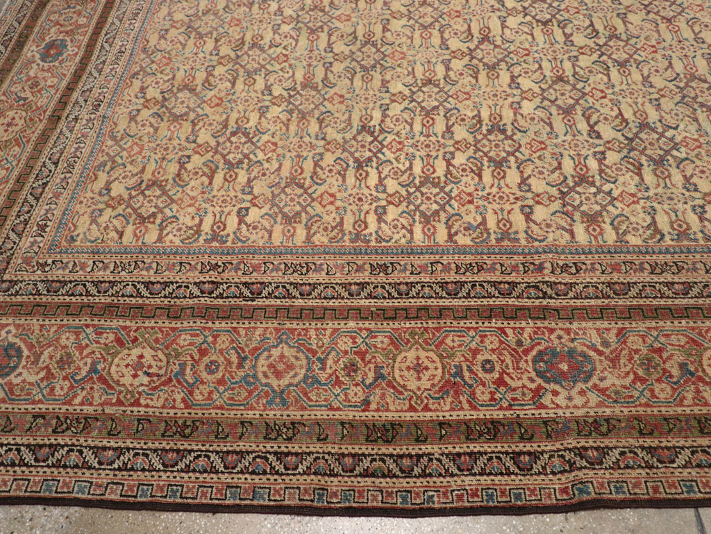 Antique Persian Mahal Oversize Carpet, No.24942 - Staging
